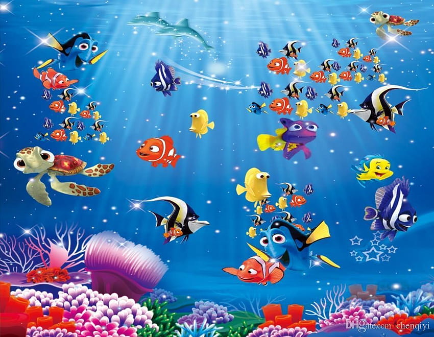 Ocean Fish 3d, océano de dibujos animados fondo de pantalla