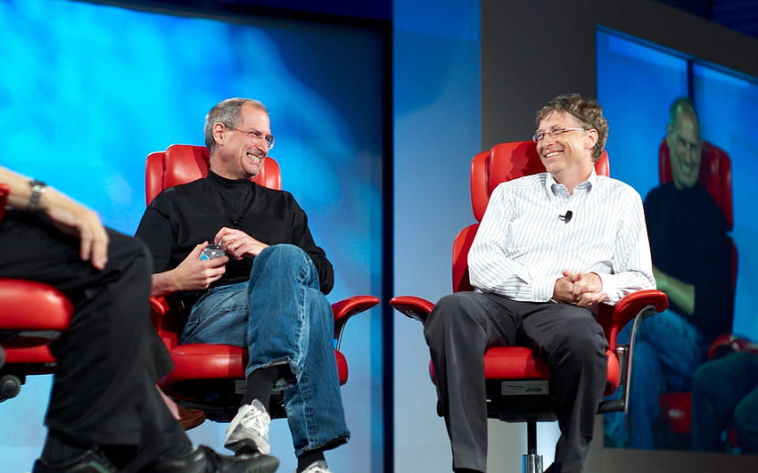 Steve Jobs ve Bill Gates HD duvar kağıdı