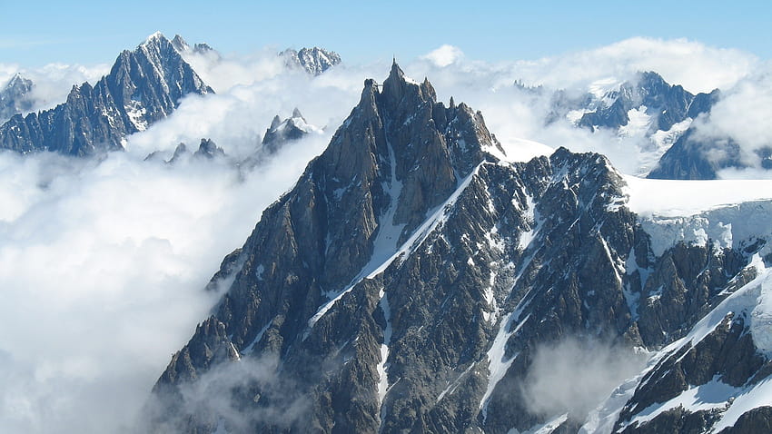 3380884 / 1920x1080 Mountains, Fog, Sky, Snow, Peaks JPG, mountain fog ...