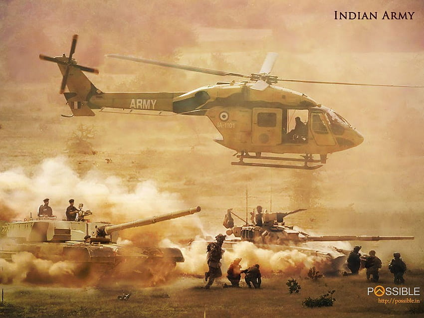 Gruppo di difesa indiano, esercito indiano 3d Sfondo HD
