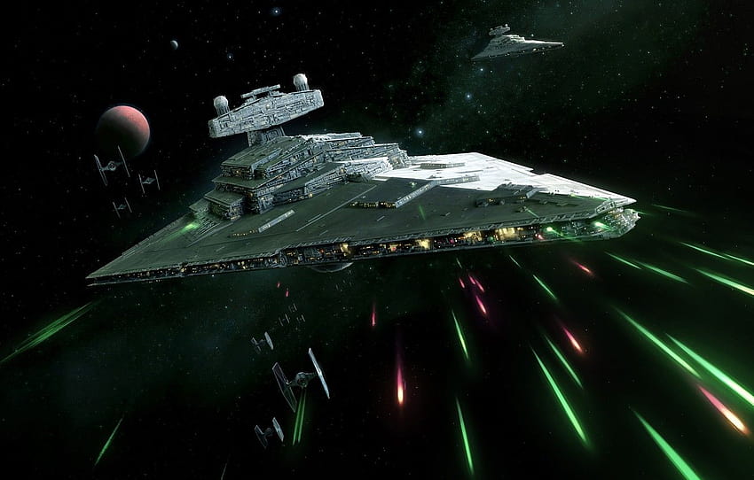 ไฟ อวกาศ Star Wars การต่อสู้ แฟนตาซี ศิลปะ Star Wars Star Destroyer นิยาย ยานอวกาศ ยานอวกาศ นิยายวิทยาศาสตร์ ยานอวกาศ TIE Fighter โดย Darren Tan ส่วน фильмы ยนตร์เกี่ยวกับยานอวกาศ วอลล์เปเปอร์ HD