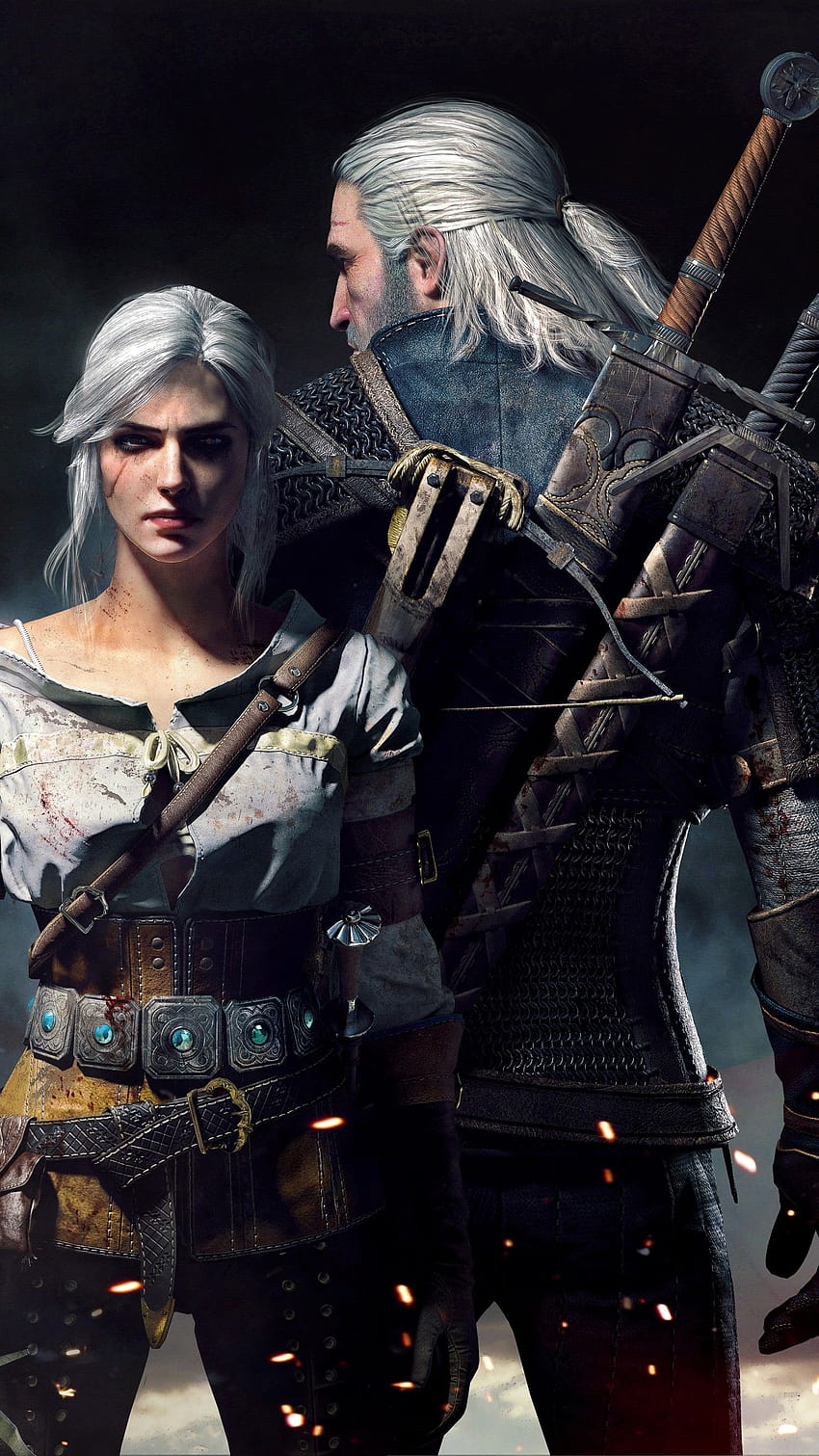 Geralt, Ciri, The Witcher 3, Wild Hunt, Giochi, ciri mobile Sfondo del telefono HD