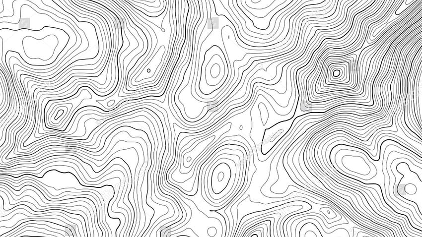 ベクトル等高線地形図の背景 地形と [1500x1101]、モバイル & タブレット用 高画質の壁紙