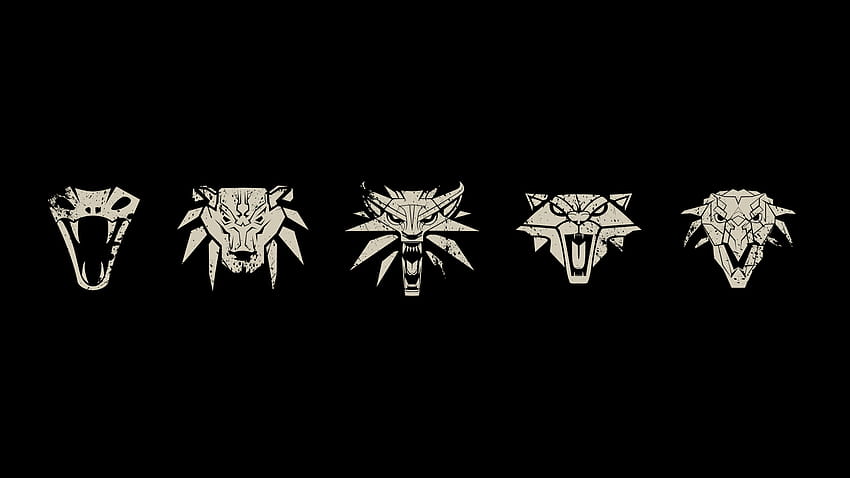 Videospiel The Witcher 3: Wild Hunt The Witcher Papel de Parede, Hexer-Logo HD-Hintergrundbild