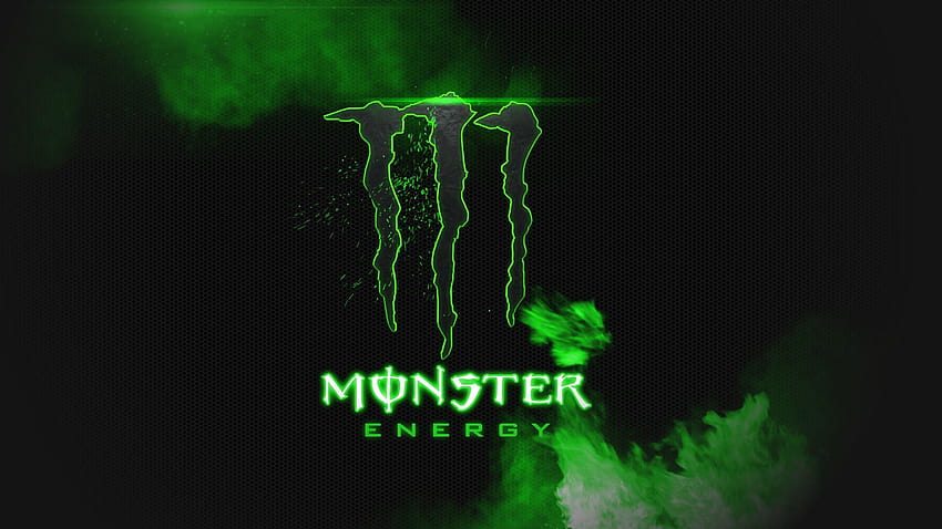 Monster Energy Sfondi neri e verdi Sfondo HD