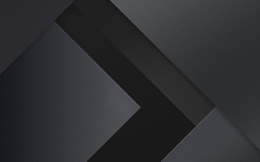 矢印、アンドロイド、灰色と黒、ロリポップ、線、幾何学的形状、マテリアル デザイン、クリエイティブ、幾何学、解像度 2560x1600 の暗い背景。 高品質 高画質の壁紙