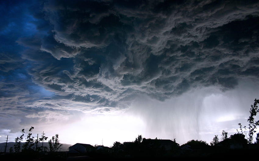 Небе: Буря Тъмен облак Порой Лошо време Най-добро за 16 HD тапет