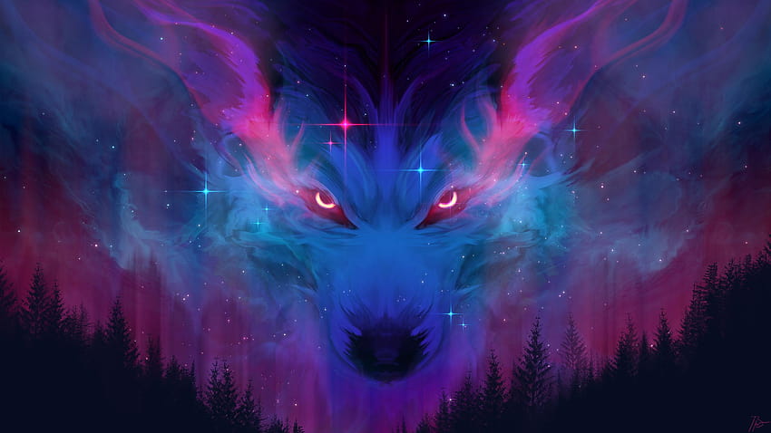 wolf for your or mobile screen and easy, anime wolf HD wallpaper