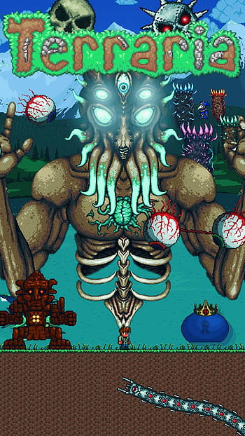 Image Result For Terraria Monsters In Real Life Terraria, - Terraria All  Bosses Combined Transparent PNG - 1024x943 - Free Download on NicePNG