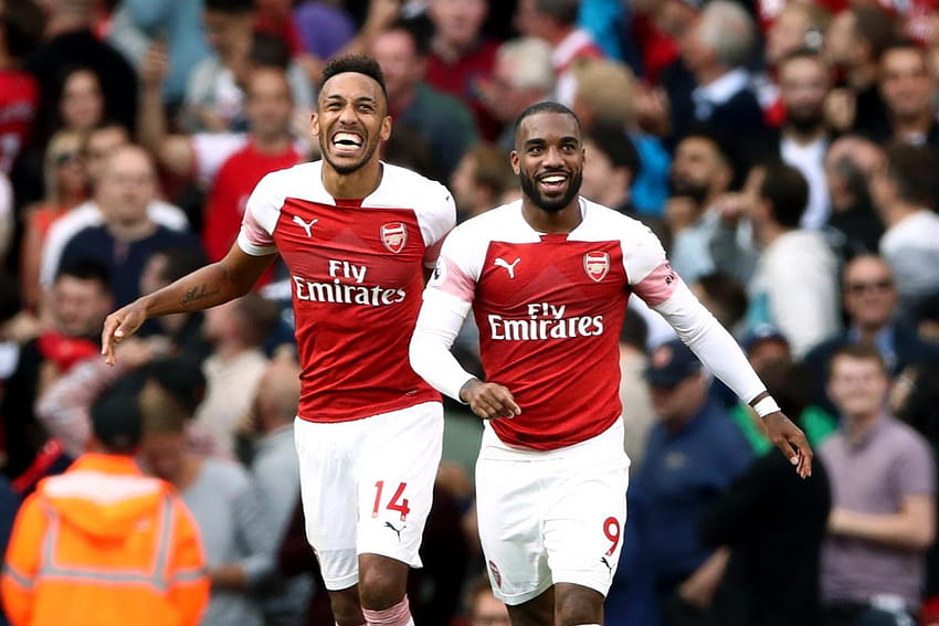 Arsenal strikers Pierre, lacazette and aubameyang HD wallpaper