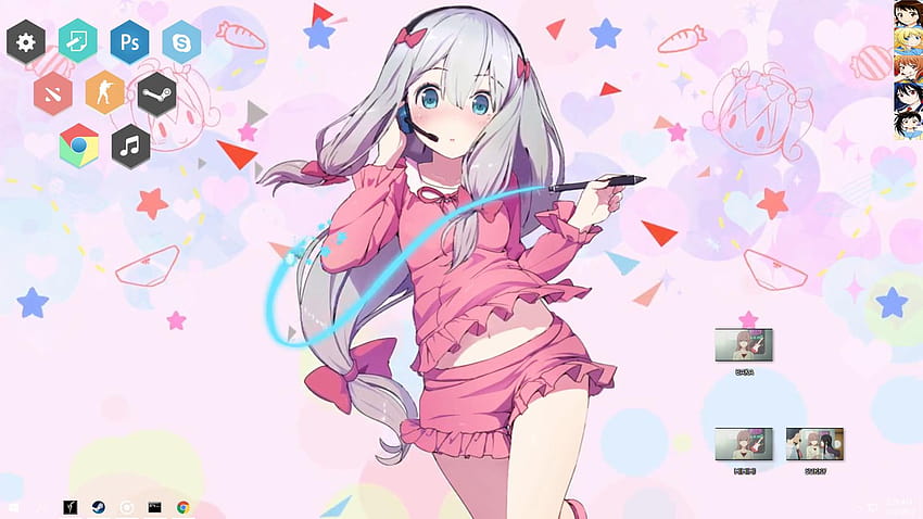 unzüchtiges Anime-Mädchen HD-Hintergrundbild