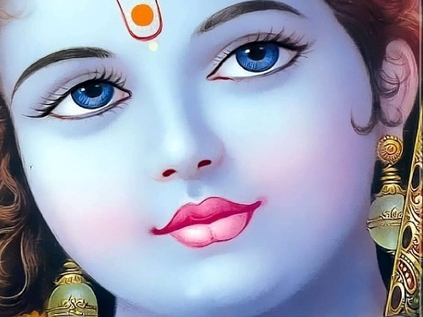 Pin by priya on Portrait tutorial | Face painting images, Lord krishna hd  wallpaper, Krishna painting