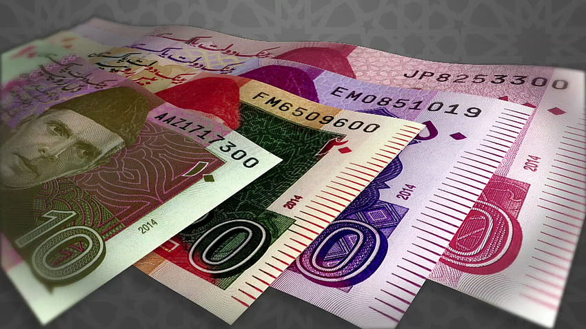 Todos os recursos de segurança das notas bancárias do Paquistão, moeda de Omã papel de parede HD