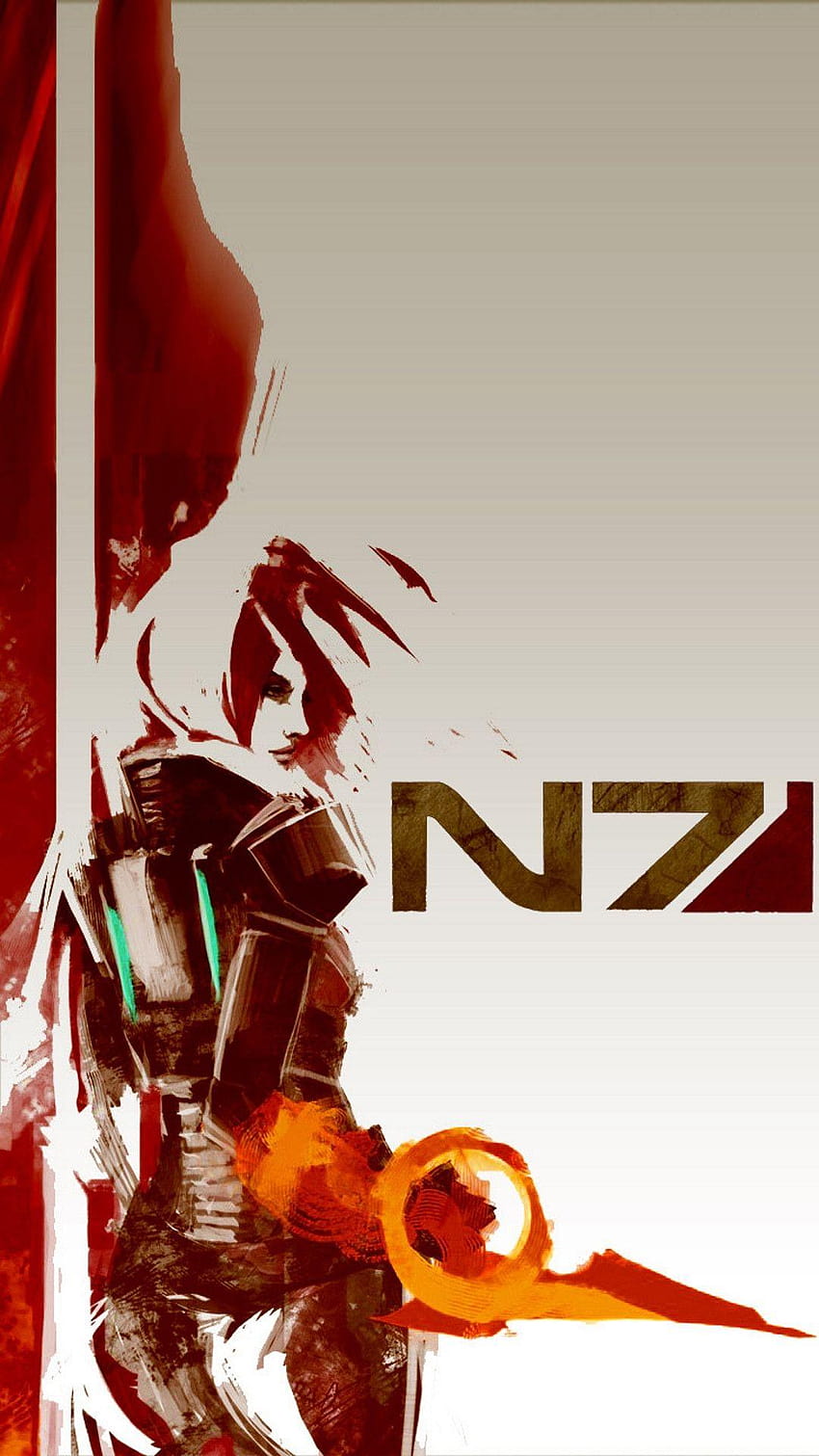 I made this cool out of some fan art. : masseffect, n7 iphone HD phone wallpaper