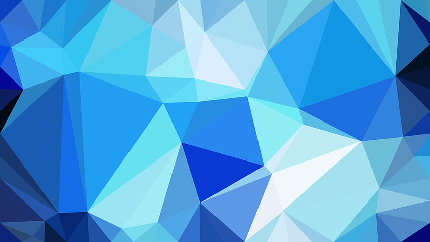 Blue Triangle Geometric Backgrounds Vector, blue triangles geometric shapes HD wallpaper