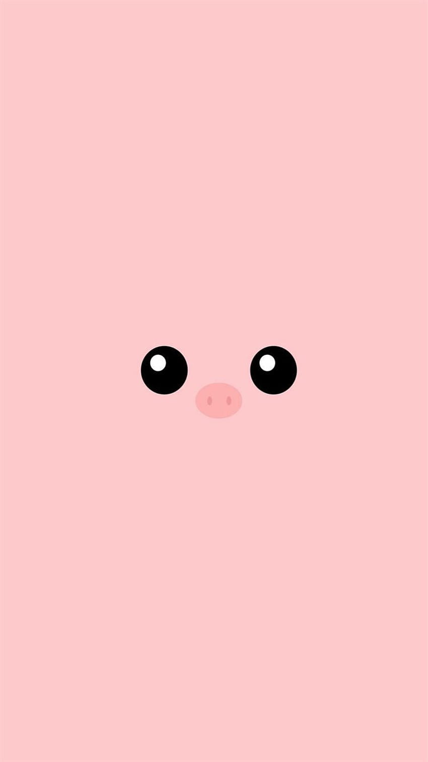 Minimal Pink Piggy Eyes iPhone 8 Papel de parede de celular HD