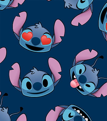 Disney Lilo Stitch Fleece Fabric Stitch Emoji Faces, valentine lilo and ...