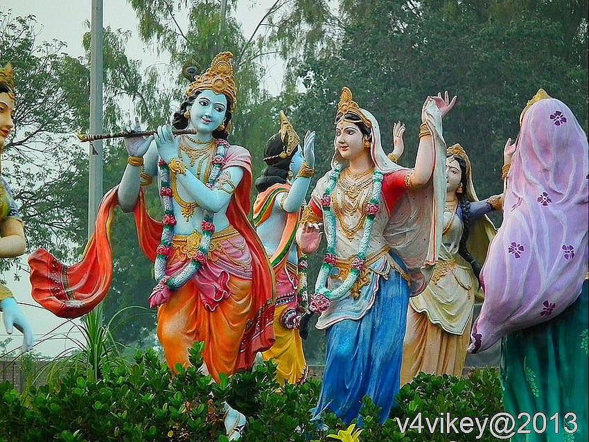 Статуи на Радха Кришна в Прем Мандир Вриндаван – Капан HD тапет
