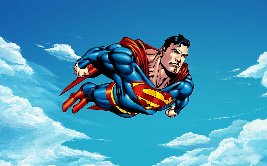 Superman volante, mantello volante Sfondo HD