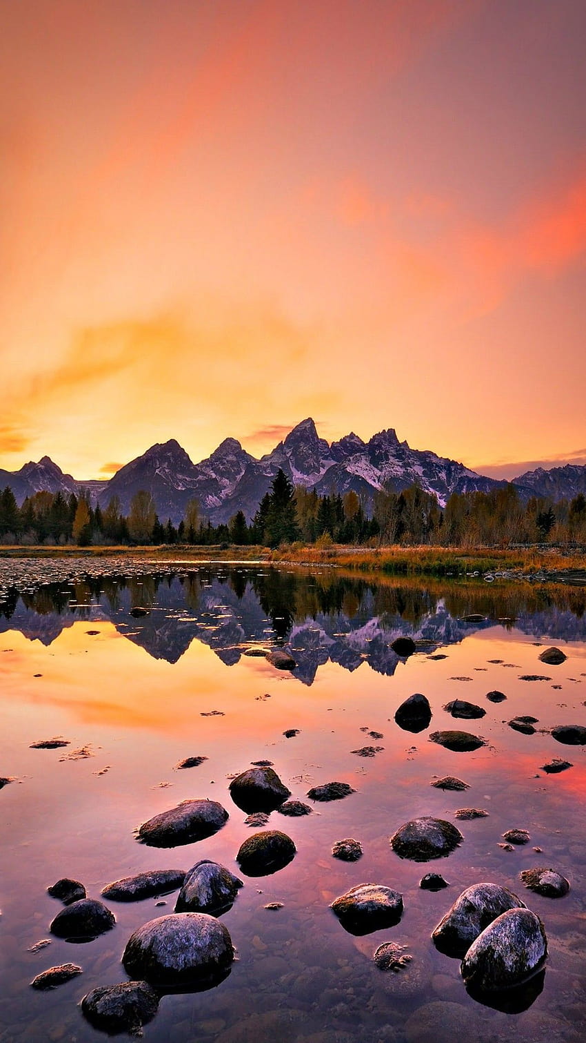 Mountain Lake Sunset iPhone 6 plus, thirumali HD phone wallpaper