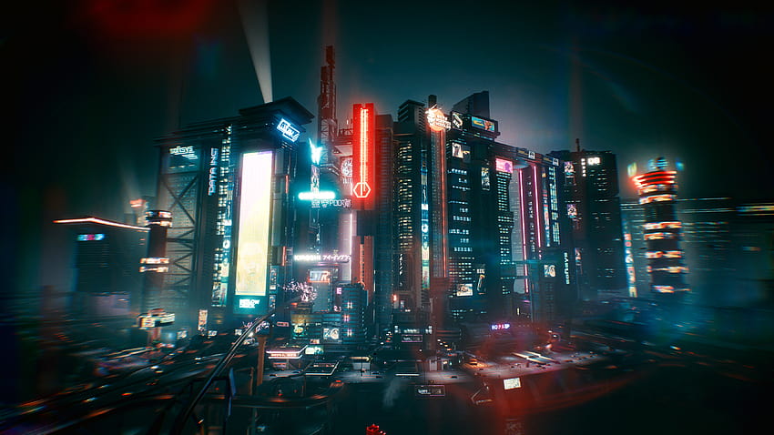 CyberPunk, cities, city, lights, pixel, HD phone wallpaper