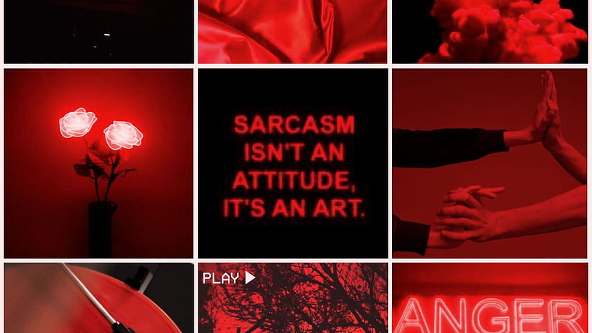 Aesthetic Mood Board Red Black redandblack aesthetic, red aesthetic pc HD wallpaper