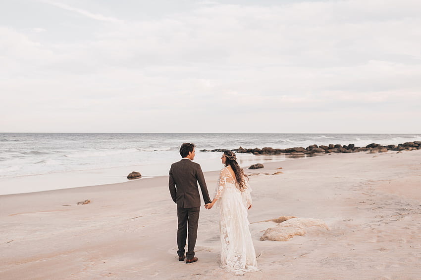 St. Augustine Beach Post Wedding // St. Augustine, FL // Joey & Sarah, beach wedding HD wallpaper