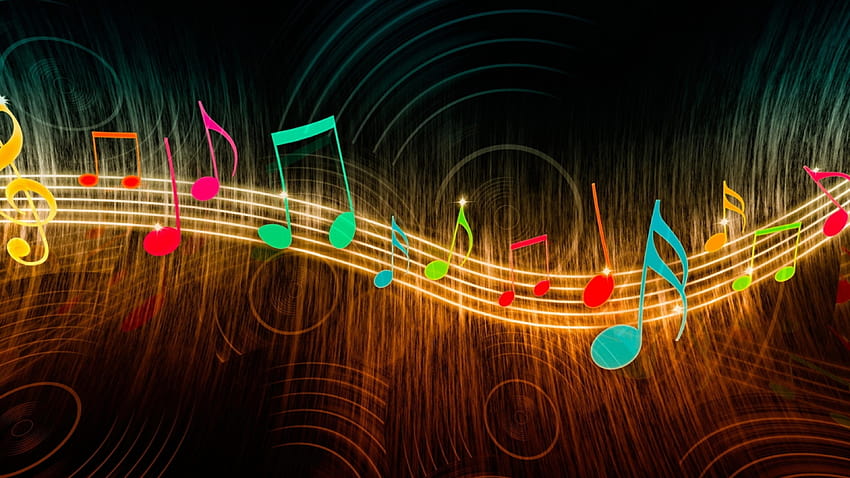 Colorful Music Note Digital Art, music sign colorful background HD wallpaper