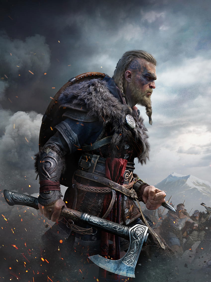 Assassins Creed Valhalla 포스터, 게임 HD 전화 배경 화면