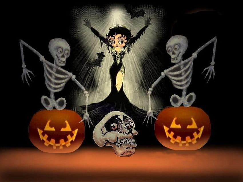 betty boop halloween coloring pages