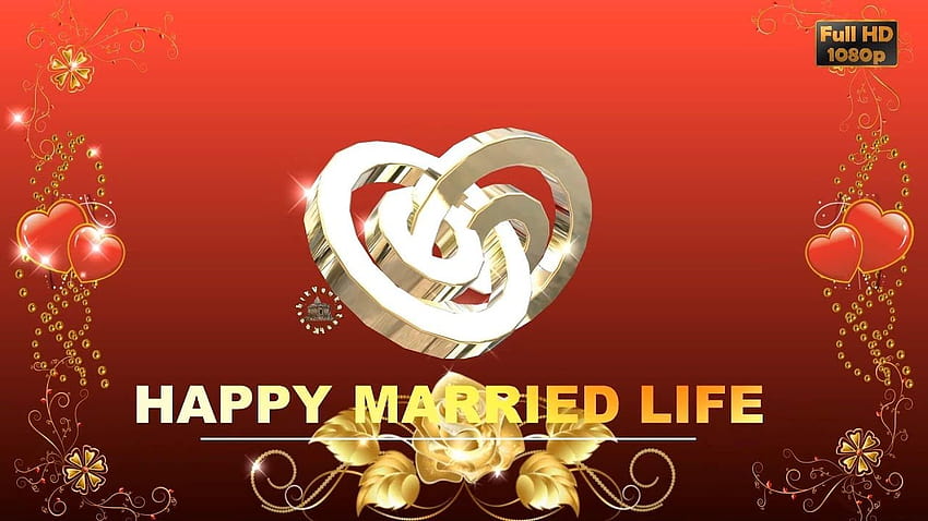 Fröhliche Hochzeitswünsche, SMS, Grüße, WhatsApp-Video, ..., glückliches Eheleben HD-Hintergrundbild