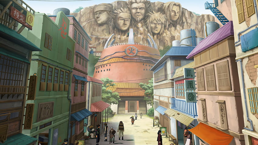 Naruto Gizli Yaprak Arka Planları, naruto köyü HD duvar kağıdı