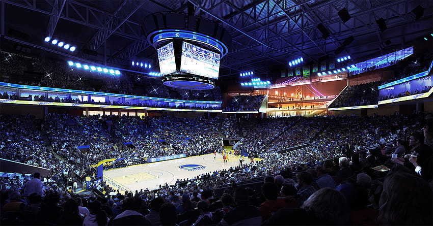 GOLDEN STATE WARRIORS Nba Arena de guerreiros de basquete / e fundos móveis, estádio de basquete papel de parede HD