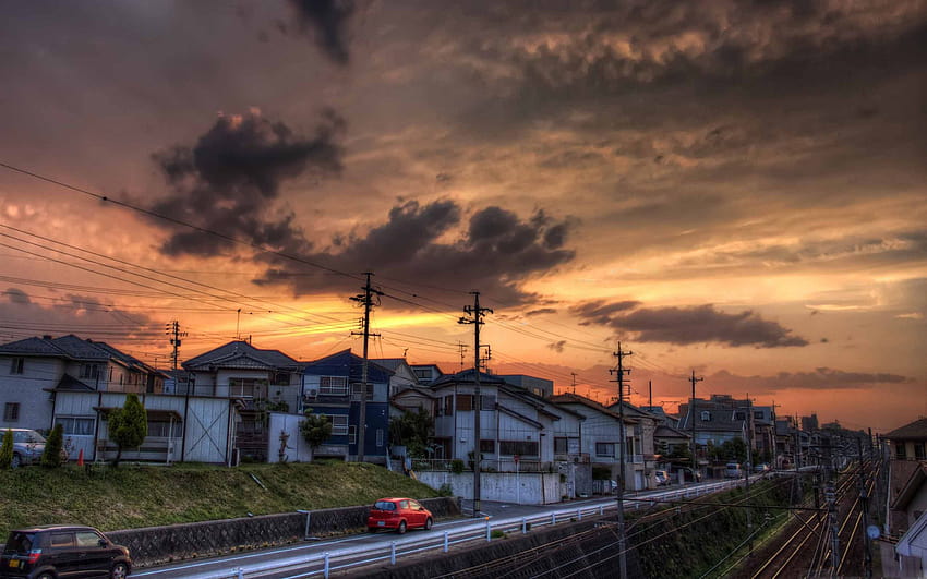 Sunset Okazaki Aichi Prefecture Japan Mac, japan sunset HD wallpaper