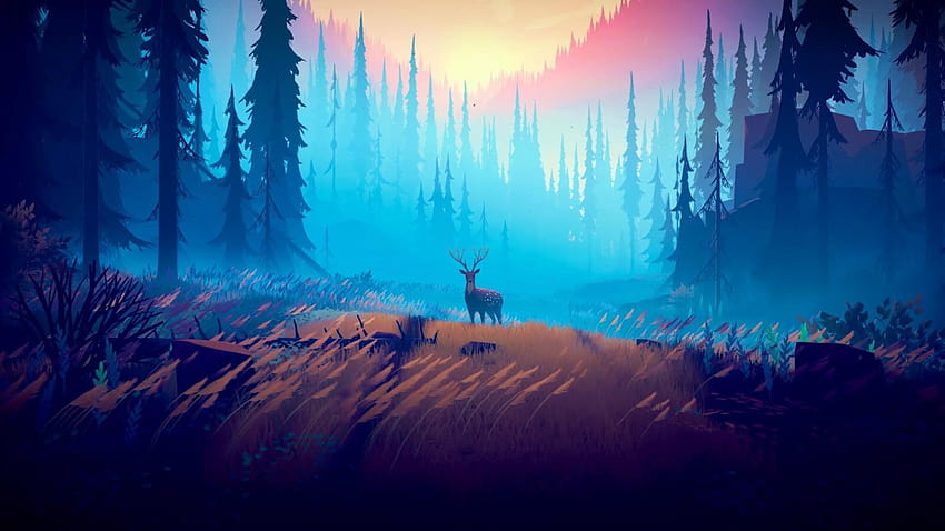 Das lebendige und farbenfrohe First-Person-Survival-Spiel „Among Trees, Among Trees Game HD-Hintergrundbild