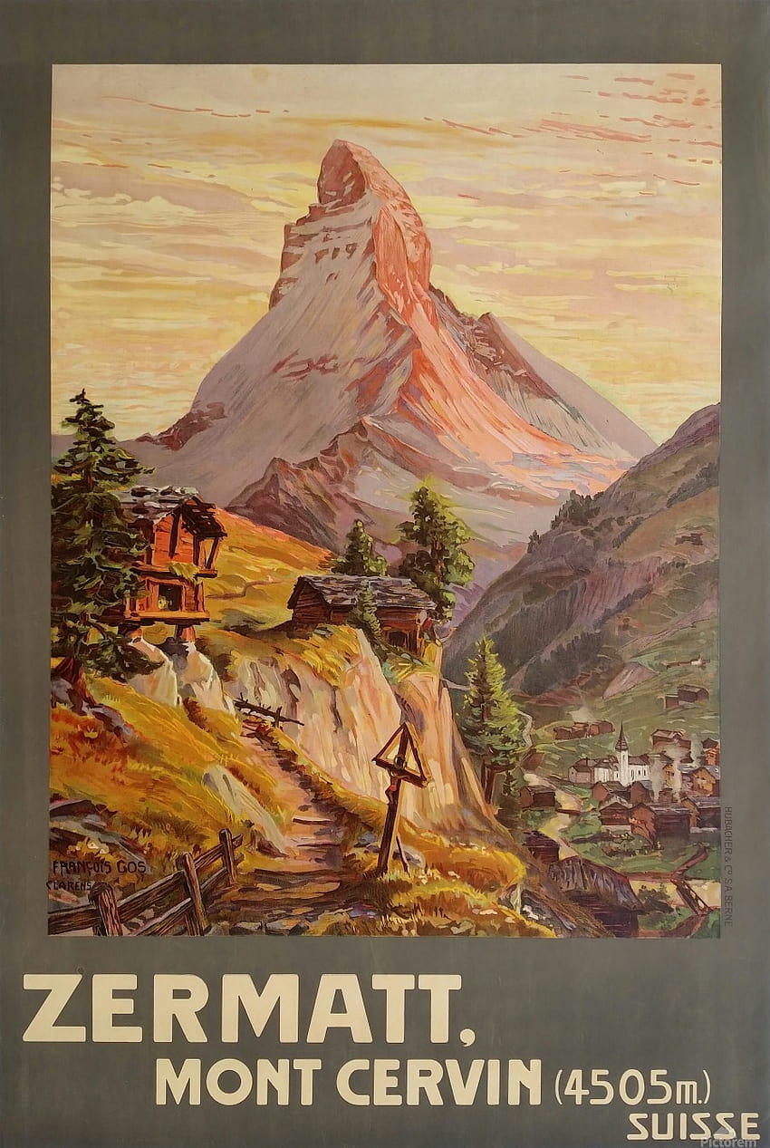 Poster perjalanan Suisse Zermatt Mont Cervin wallpaper ponsel HD