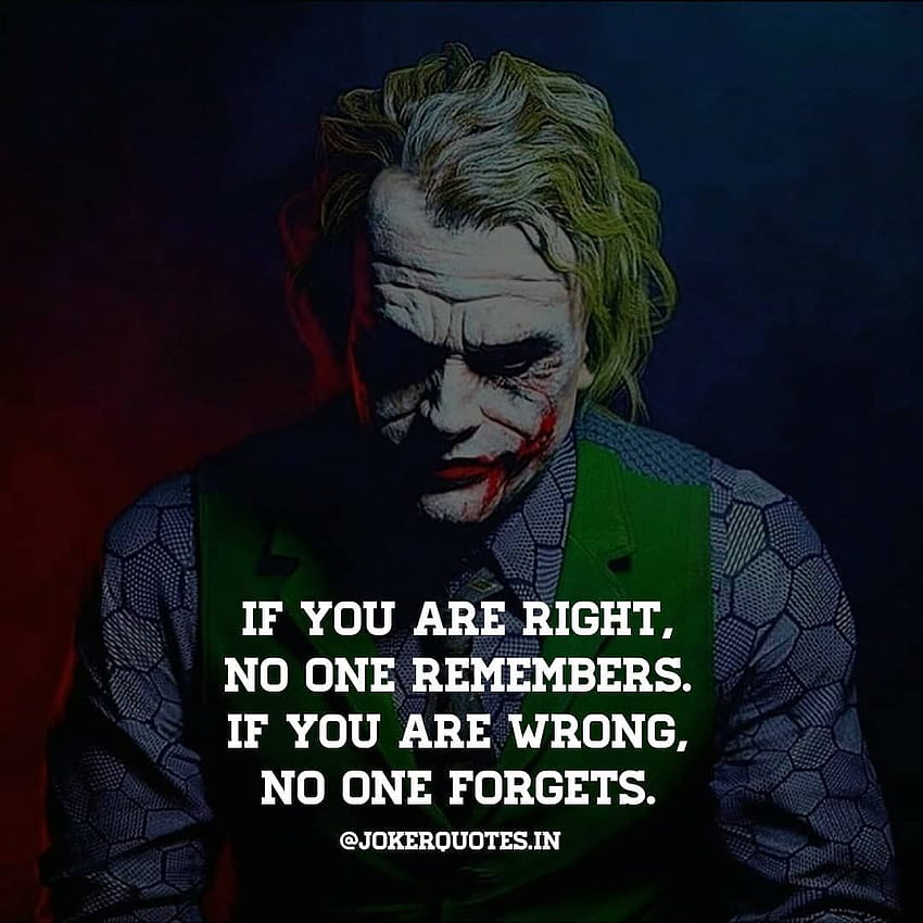 Kutipan Motivasi Kehidupan Joker, joker dengan kutipan wallpaper ponsel HD