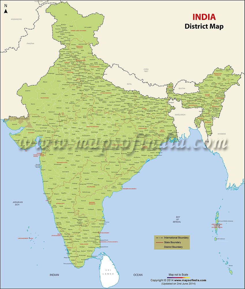Distrik di India, Peta Distrik India pada tahun 2021 wallpaper ponsel HD