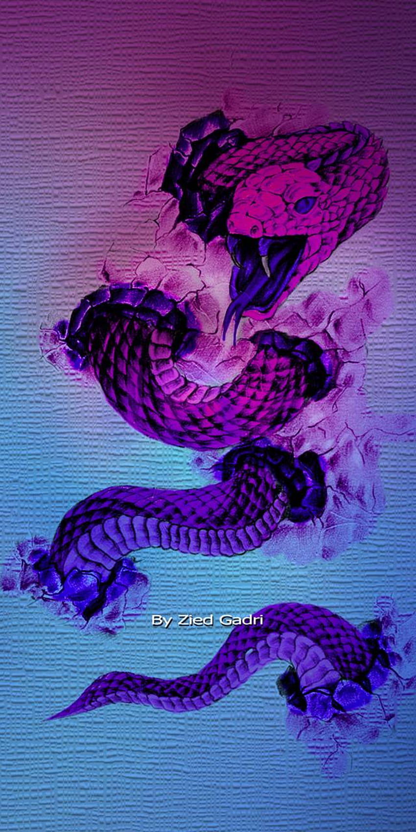 Graphistun1919 のヘビ、紫色のヘビ HD電話の壁紙