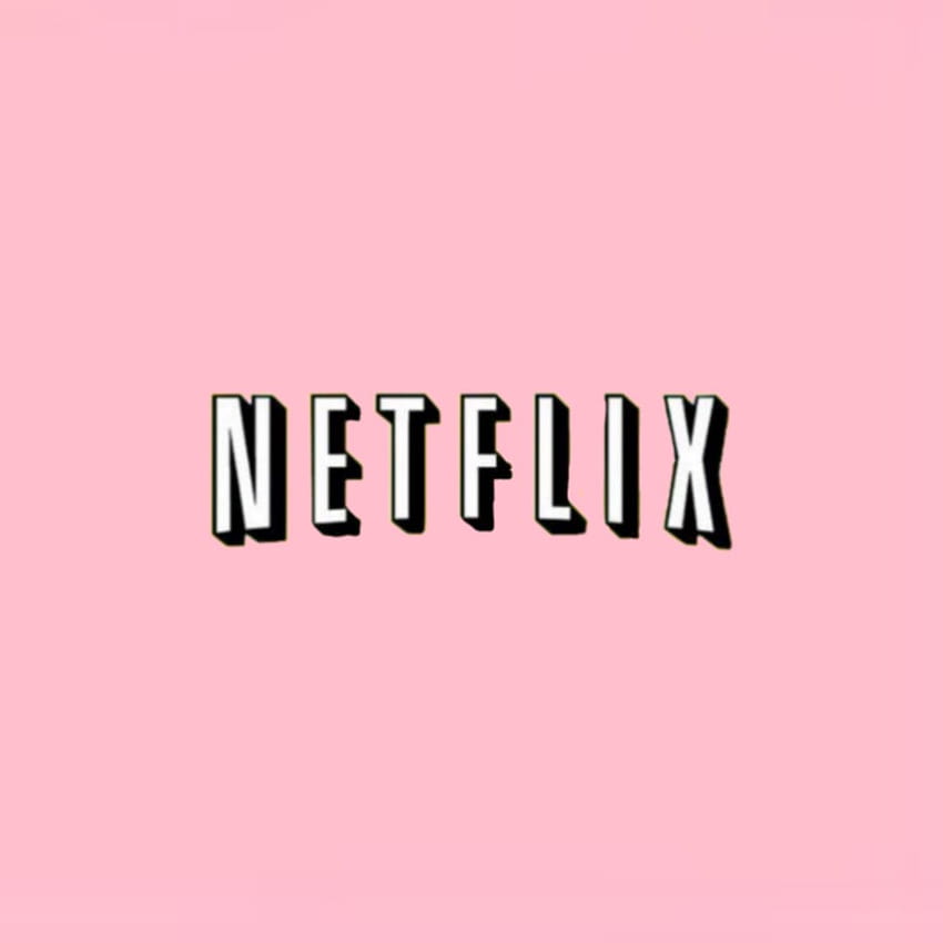 Pastellrosa Netflix-Symbol HD-Handy-Hintergrundbild