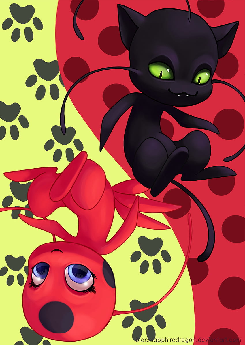 Miraculous Ladybug Plagg X Tikki, plagg and tikki HD phone wallpaper