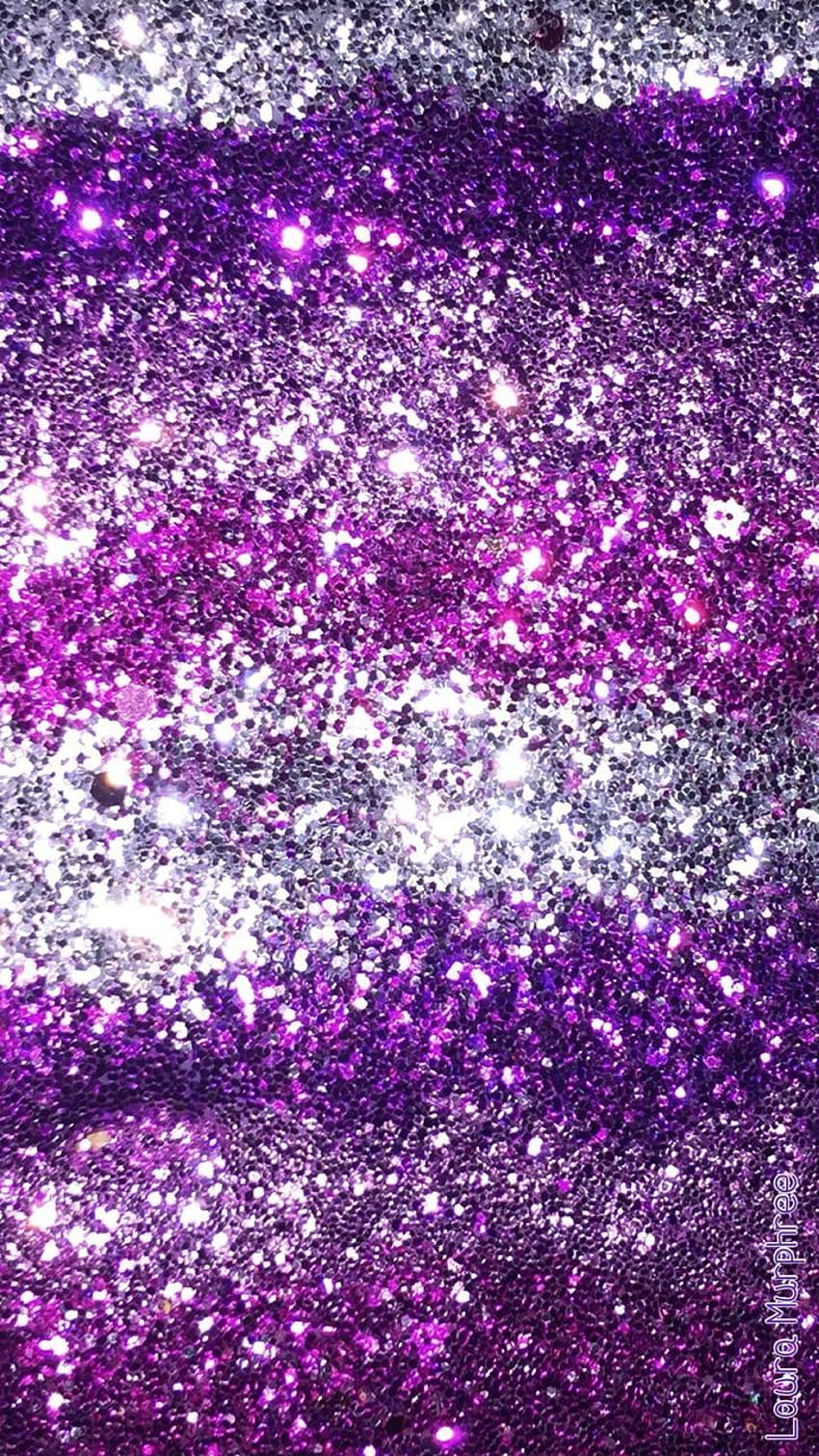 Glitter Telefon bunt funkeln Hintergründe rosa lila silber bling funkelnde Funken, lila funkeln HD-Handy-Hintergrundbild