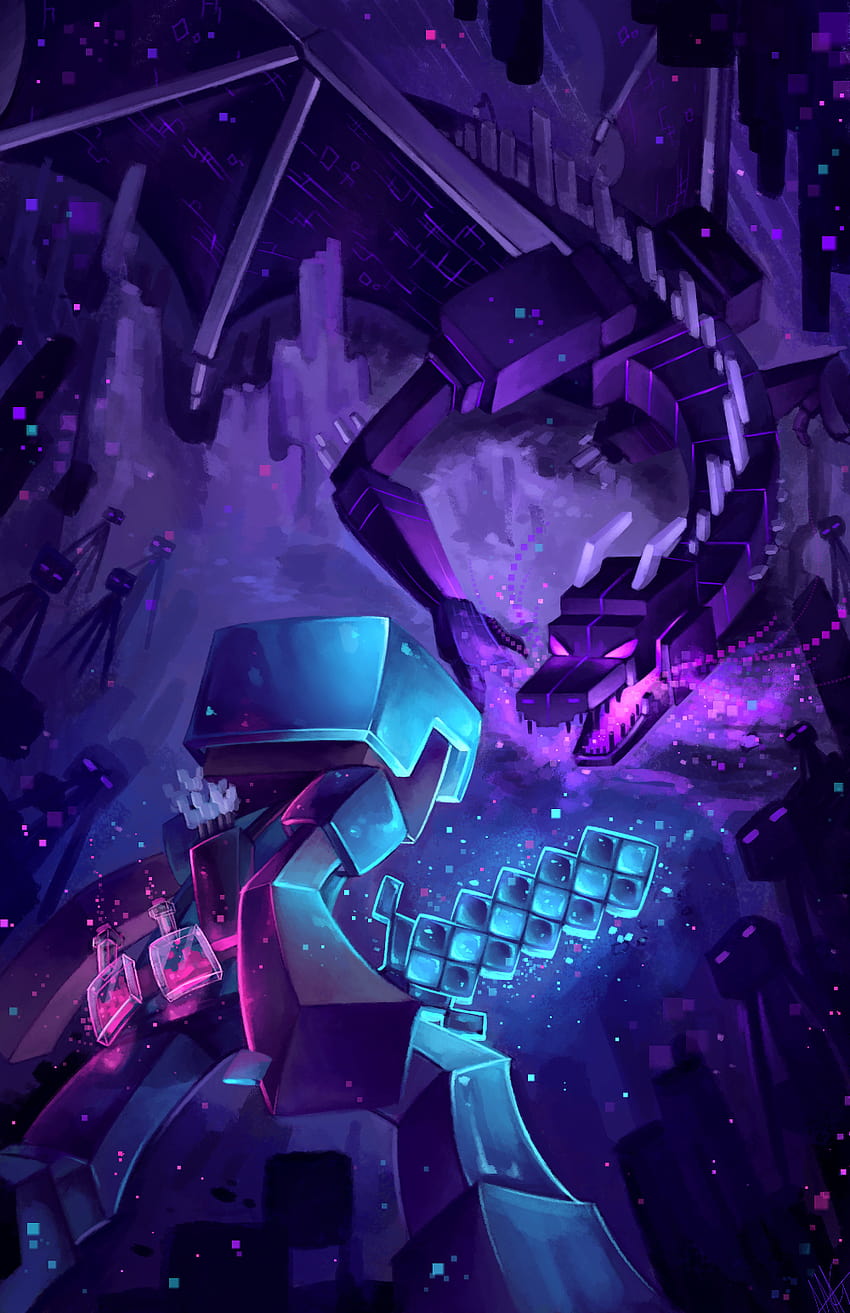 Epic Minecraft The End, minecraft dragon HD phone wallpaper | Pxfuel