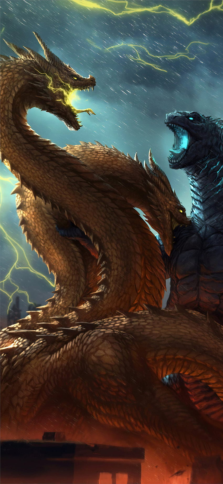 Mejor dragón iPhone X, dragones vs godzilla fondo de pantalla del teléfono