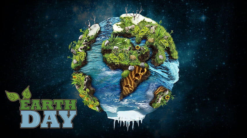 Feliz Día de la Tierra Green PC fondo de pantalla