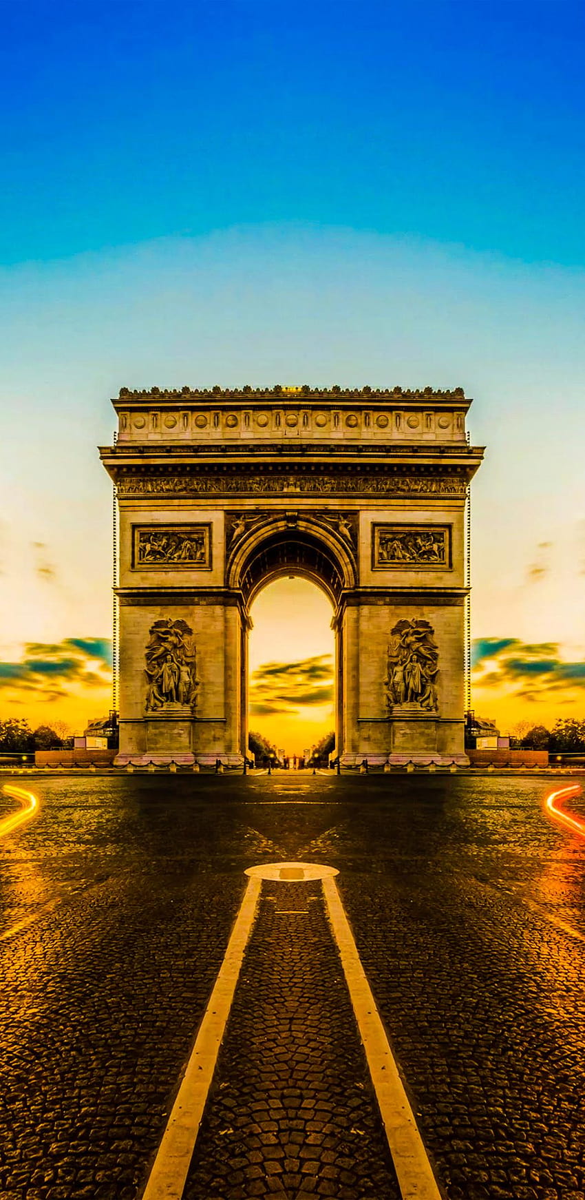 Страхотни кутии за електроника: Триумфалната арка в Париж HD тапет за телефон