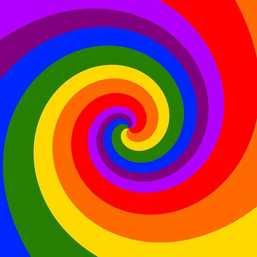 Rainbow Spiral di TheDrifterWithin, vortice arcobaleno Sfondo del telefono HD