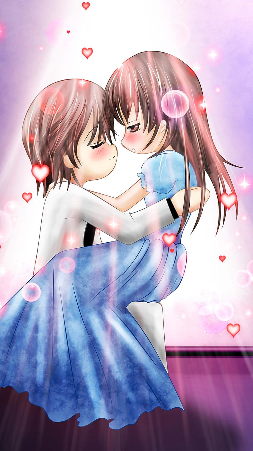 Anime Couple Love Dance, cute anime love HD phone wallpaper