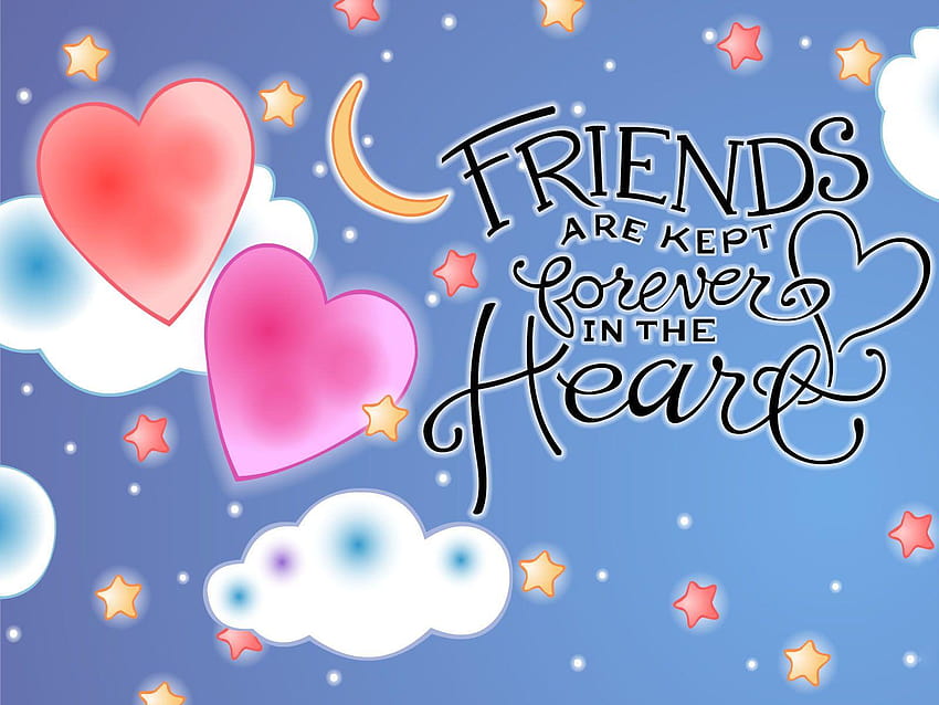 Przyjaźń, karty i przyjaciele Cytaty, miłość i przyjaźń Tapeta HD