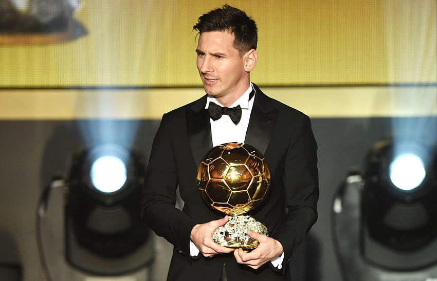 Lionel Messi fegt zum fünften Ballon d ...golazoargentino, messi ballon dor HD-Hintergrundbild